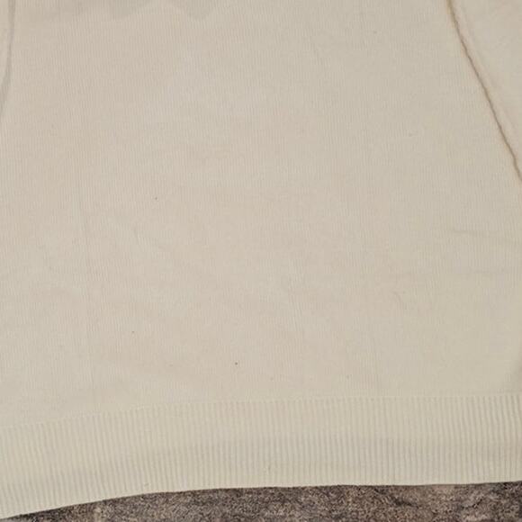 MEROKEETY Women's Ivory Turtleneck Batwing Sleeve Oversized Cropped Sweater XL - Picture 4 of 6